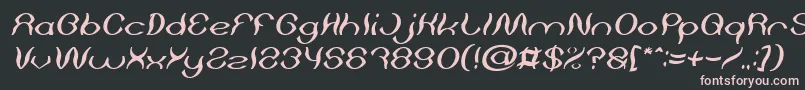 Psychedelic Italic Font – Pink Fonts on Black Background