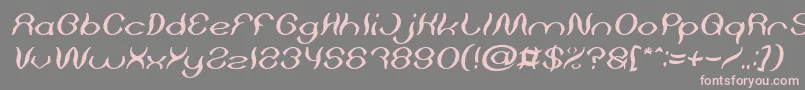 Psychedelic Italic Font – Pink Fonts on Gray Background