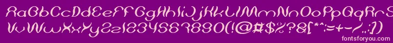 Psychedelic Italic Font – Pink Fonts on Purple Background