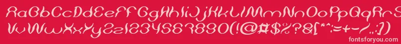 Psychedelic Italic Font – Pink Fonts on Red Background