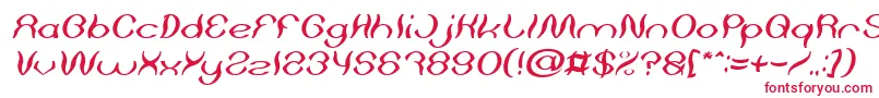 Czcionka Psychedelic Italic – czerwone czcionki