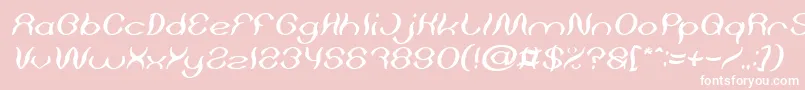 Psychedelic Italic Font – White Fonts on Pink Background