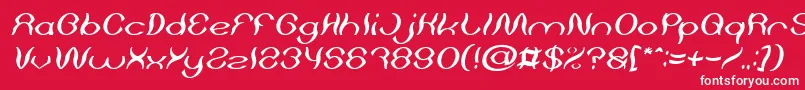 Psychedelic Italic Font – White Fonts on Red Background