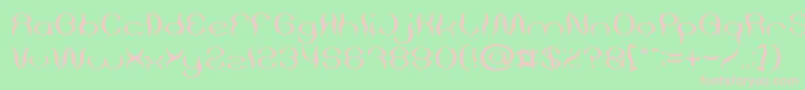 Psychedelic light Font – Pink Fonts on Green Background