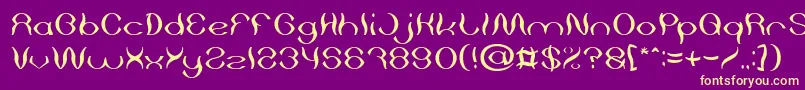 Psychedelic light Font – Yellow Fonts on Purple Background