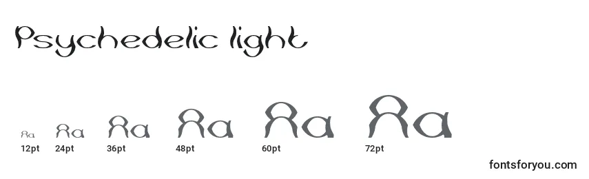 Psychedelic light Font Sizes
