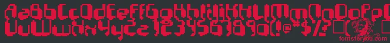 PSYCHO Font – Red Fonts on Black Background