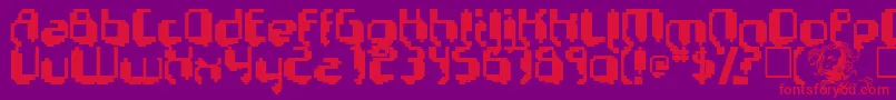 PSYCHO Font – Red Fonts on Purple Background