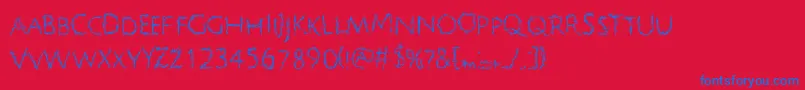 Psychographia Font – Blue Fonts on Red Background