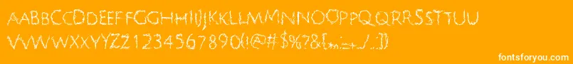 Psychographia Font – White Fonts on Orange Background
