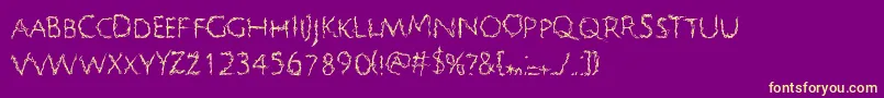 Psychographia Font – Yellow Fonts on Purple Background