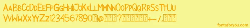 PSYCHOPAT Font – Orange Fonts on Yellow Background