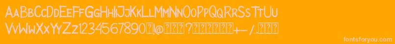 PSYCHOPAT Font – Pink Fonts on Orange Background