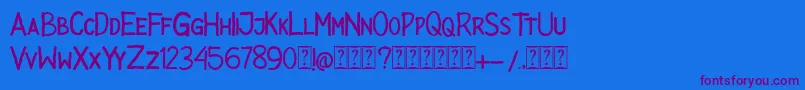 PSYCHOPAT Font – Purple Fonts on Blue Background