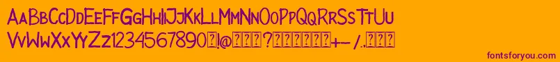 PSYCHOPAT Font – Purple Fonts on Orange Background