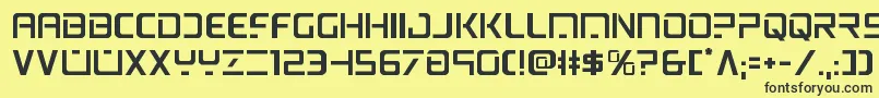 psyonic Font – Black Fonts on Yellow Background