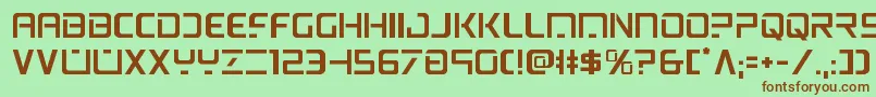 psyonic Font – Brown Fonts on Green Background