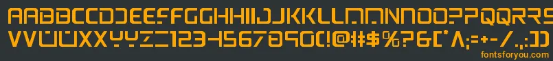 フォントpsyonic – 黒い背景にオレンジの文字