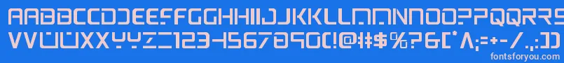 psyonic Font – Pink Fonts on Blue Background