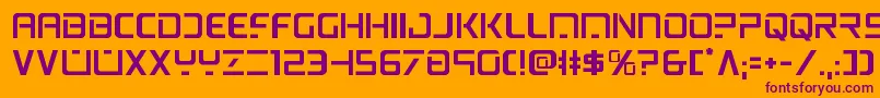 psyonic Font – Purple Fonts on Orange Background