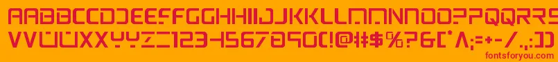 psyonic Font – Red Fonts on Orange Background