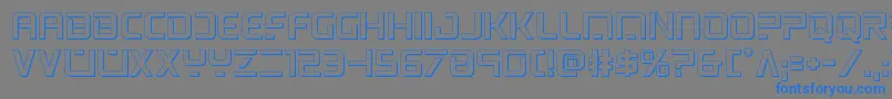 psyonic3d-Schriftart – Blaue Schriften auf grauem Hintergrund