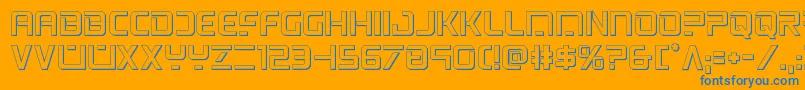 psyonic3d Font – Blue Fonts on Orange Background