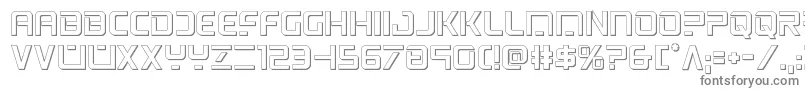 フォントpsyonic3d – 白い背景に灰色の文字