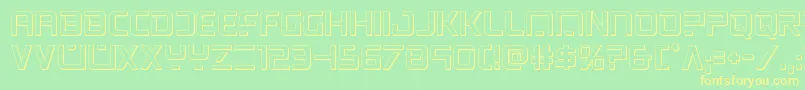 psyonic3d Font – Yellow Fonts on Green Background