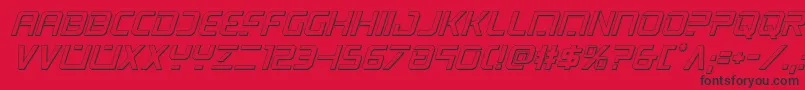 psyonic3dital Font – Black Fonts on Red Background