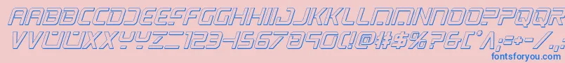 psyonic3dital Font – Blue Fonts on Pink Background