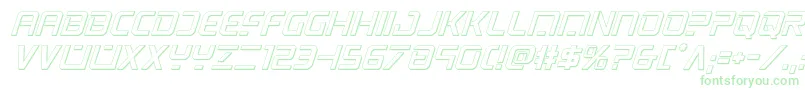 psyonic3dital Font – Green Fonts on White Background