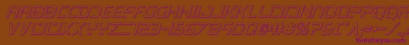 psyonic3dital Font – Purple Fonts on Brown Background