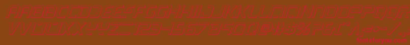 psyonic3dital Font – Red Fonts on Brown Background