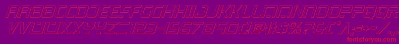 psyonic3dital-Schriftart – Rote Schriften auf violettem Hintergrund