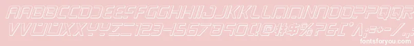 psyonic3dital-fontti – valkoiset fontit vaaleanpunaisella taustalla