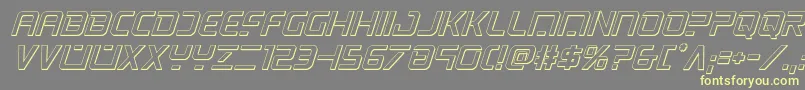 psyonic3dital Font – Yellow Fonts on Gray Background