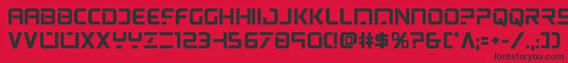 psyonicbold Font – Black Fonts on Red Background