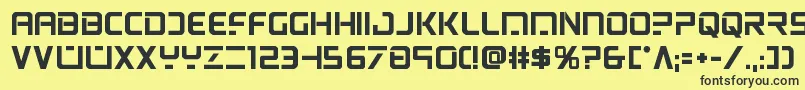 psyonicbold Font – Black Fonts on Yellow Background