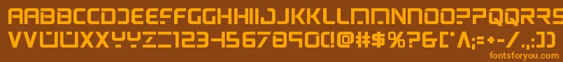 psyonicbold Font – Orange Fonts on Brown Background