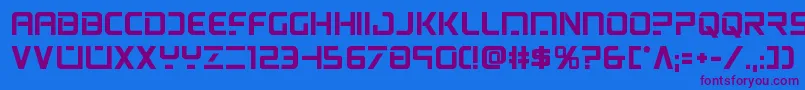 psyonicbold Font – Purple Fonts on Blue Background