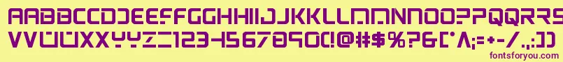 psyonicbold Font – Purple Fonts on Yellow Background