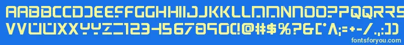 psyonicbold Font – Yellow Fonts on Blue Background