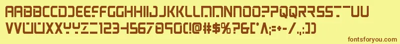 psyonicboldcond Font – Brown Fonts on Yellow Background