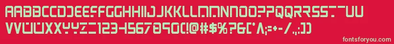 psyonicboldcond Font – Green Fonts on Red Background