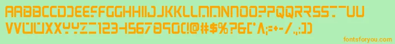 psyonicboldcond Font – Orange Fonts on Green Background