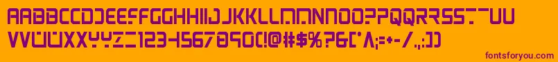 psyonicboldcond Font – Purple Fonts on Orange Background