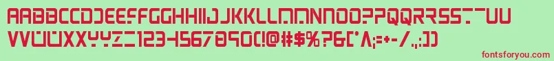 psyonicboldcond Font – Red Fonts on Green Background