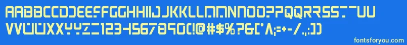 psyonicboldcond Font – Yellow Fonts on Blue Background