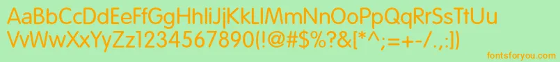 Rotondac-fontti – oranssit fontit vihreällä taustalla